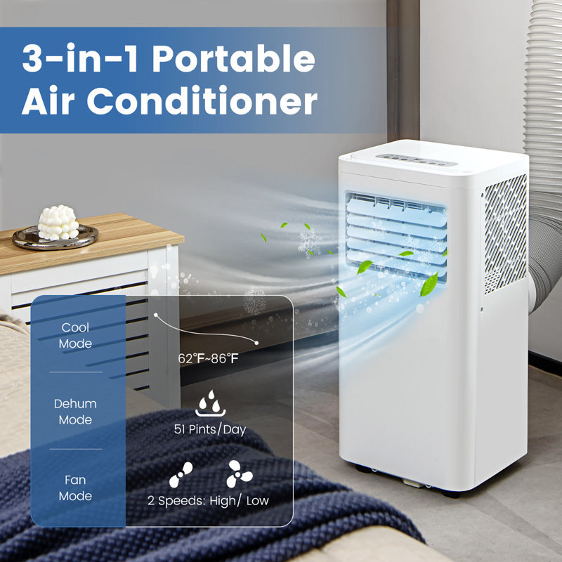 Climatiseur portatif 8 000 BTU avec télécommande