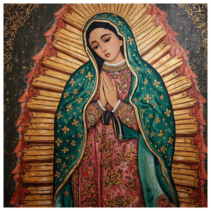 Couvre-lit matelassé d'art et iconographie religieuse toutes tailles, Très grand lit