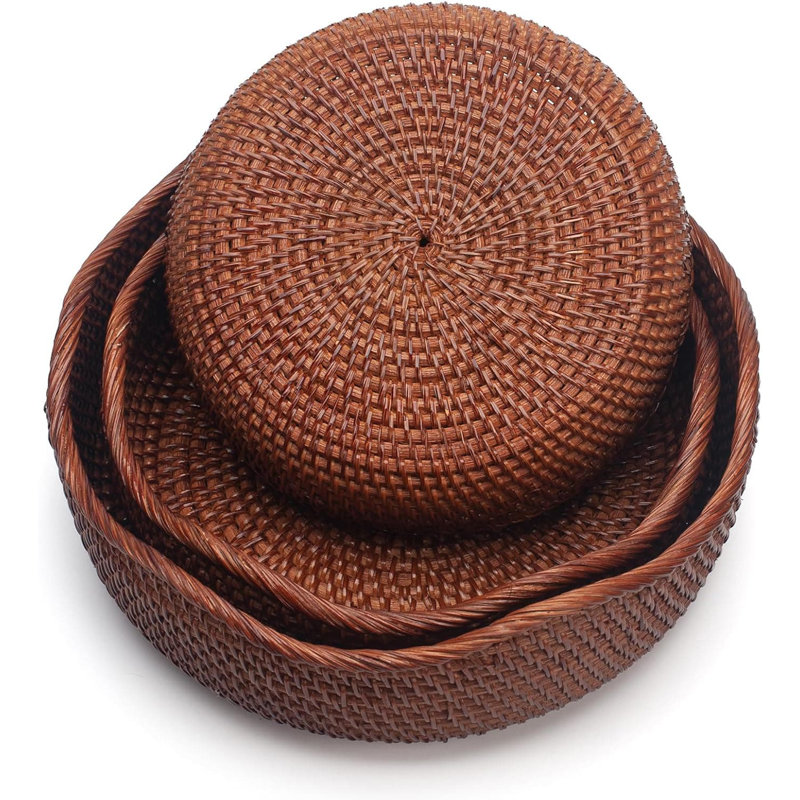 Highland Dunes Rattan Decorative Basket