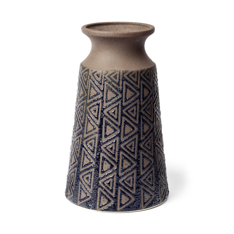 Vase de table Mahaney, H 11,2 po x l 6,9 po x P 6,9 po