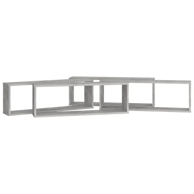Aybree 4 Piece, 26.5cm H x 80cm W x 15cm D, Concrete Grey