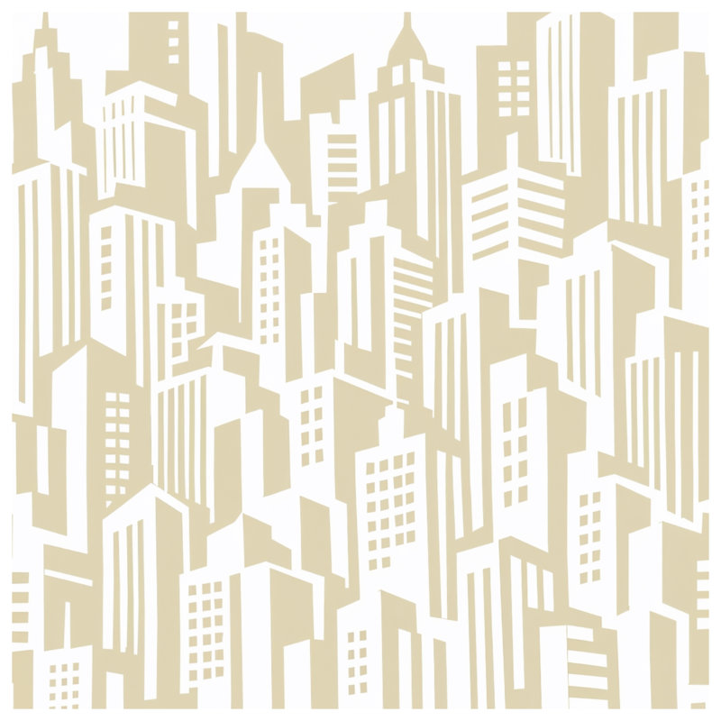 Rideaux de douche Beige City Skyline, 70in W x 84in H