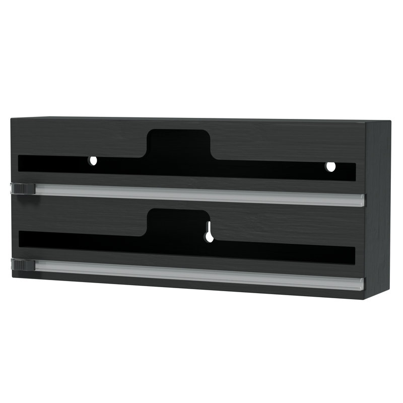 WrapNeat 2-en-1 Organisateur de papier avec coupeur et étiquettes, Noir