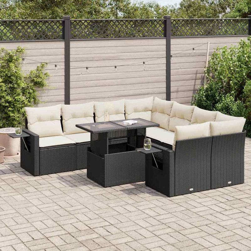 Vidaxl Garden Sofa Set Black