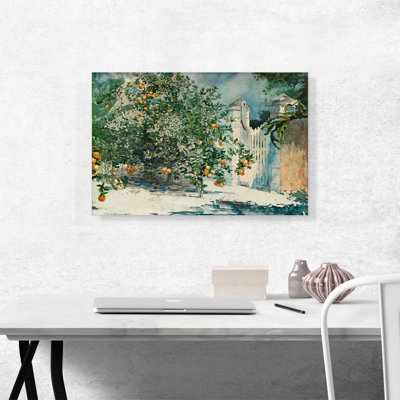 " Orange Trees And Gate 1885 " by Winslow Homer Painting Print
