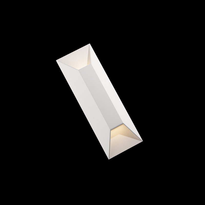 Applique murale encastrée à intensité variable à 2 lumières DEL Maglev, Blanc, 4 000 K, H 16 po x l 5,5 po x P 3,625 po