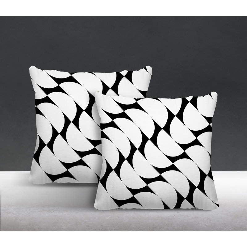 Coussin Piers, L 15 po x H 15 po, Noir
