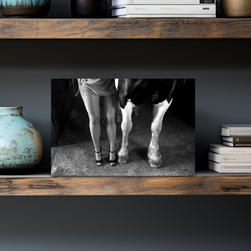 Horse And High Heels Elegant Surreal Contemporary Horse Wall Art Print, 30.48cm H x 45.72cm W