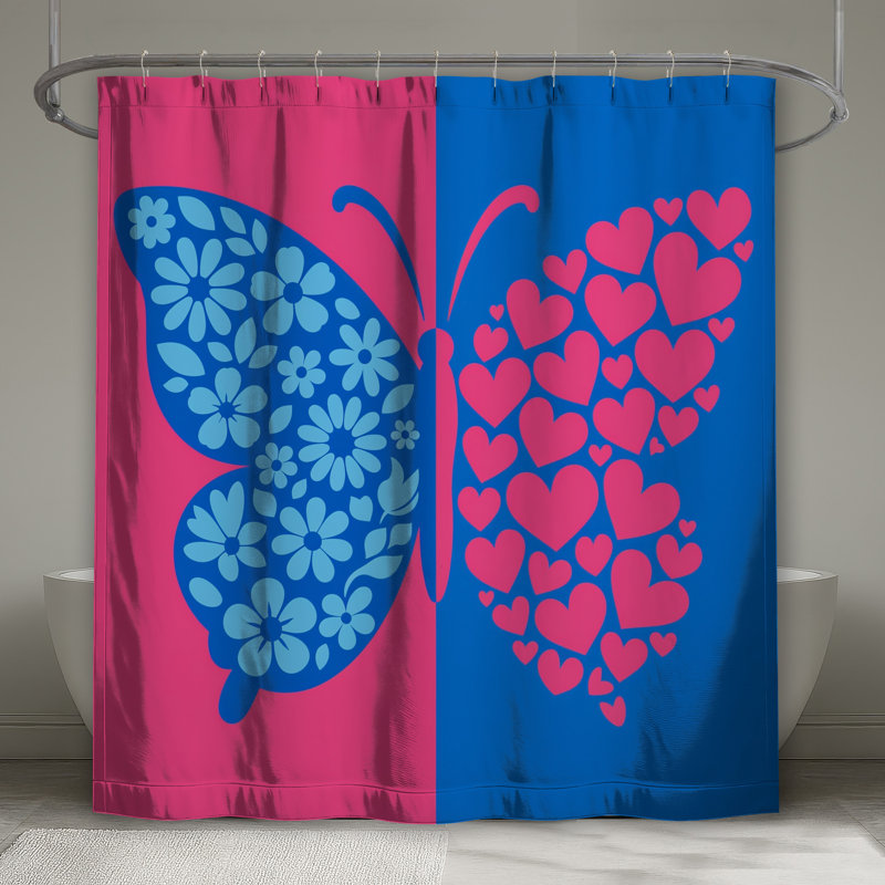 Rideaux de douche Butterfly, L 70 po x H 93 po