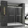 60'' W 76'' H Frameless Rectangle Reversible Shower Stall