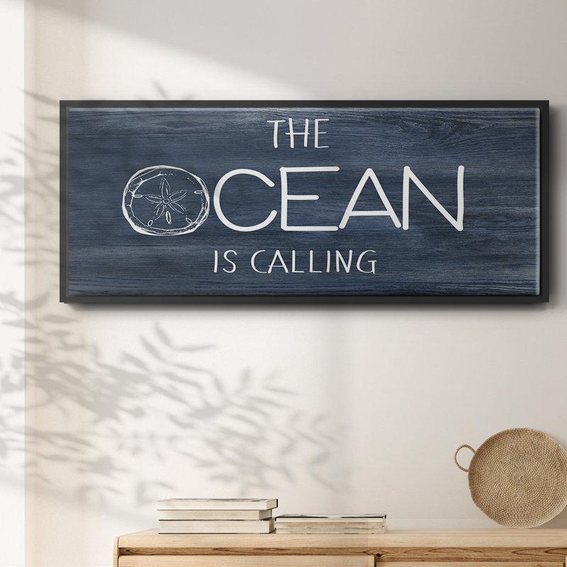 Ocean Calling- Framed Canvas, 20" H x 50" W