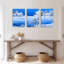 Tableau sur toile tendue représentant un paysage hivernal enneigé (lot de 3)-1880739681