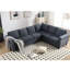 Lit 2 en 1, canapé-lit 6 places, canapé modulaire en L gris avec coussin de dossier