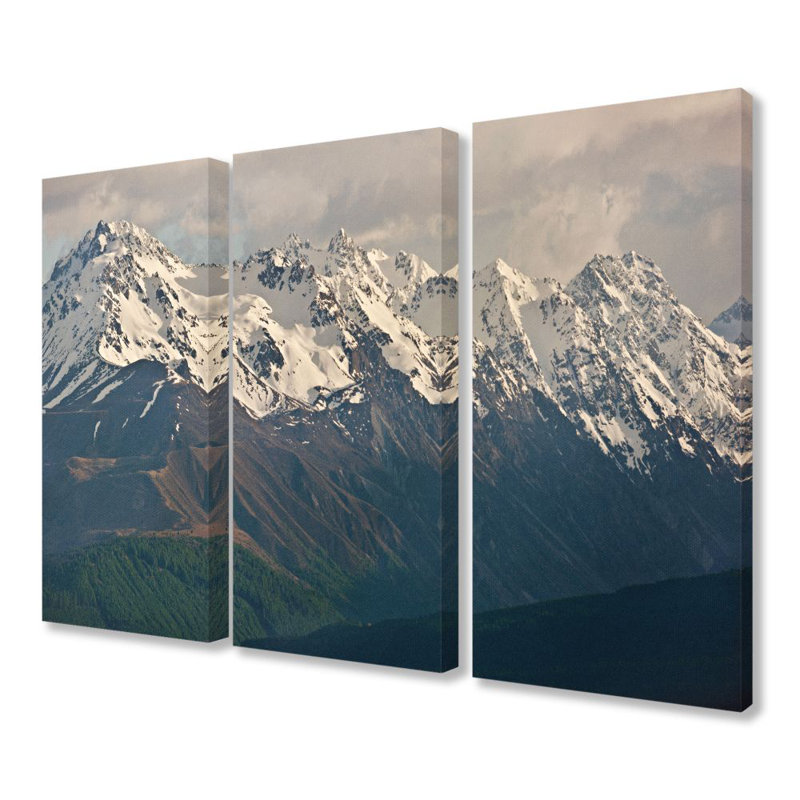 « panoramique of the southern alps », impression, Toile tendue, H 24 po x l 48 po x P 1,5 po