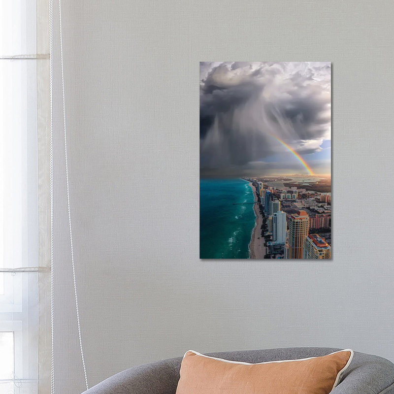 Rainbow Over Miami by Brent Shavnore - Wrapped Canvas Gallery-Wrapped Canvas Giclée, 66.04 cm H x 45.72 cm W x 1.91 cm D