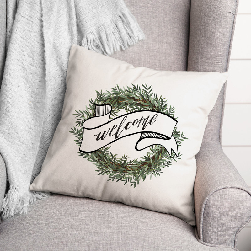 Coussin Welcome, 18 po x 18 po
