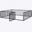 Structure de lit polyvalente en métal avec clôture et porte ouverte, idéale pour les jeux d'enfants, la lecture et la création d'espaces créatifs.-2096832067