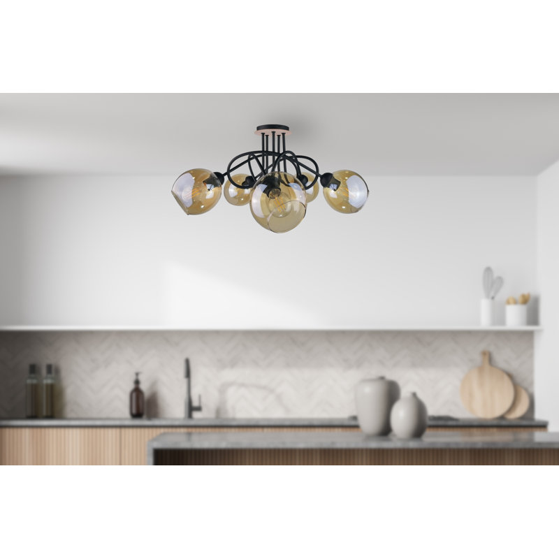 Glass Semi Flush Mount