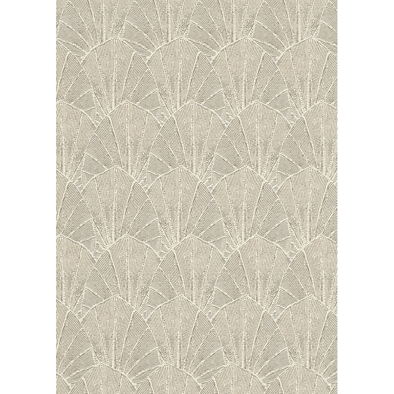 Papier peint sculpté feuille d'or éventail, Doré