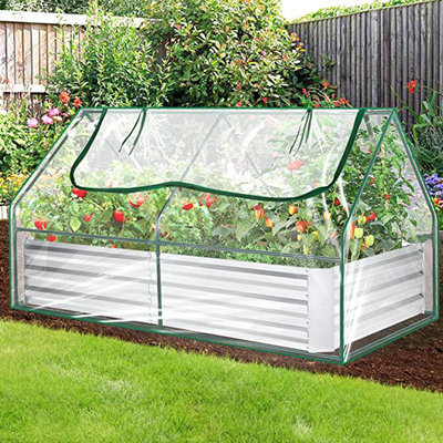 Lit de jardin surélevé en métal galvanisé 6 x 3 x 2 pi Denishia