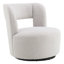 Fauteuil pivotant à 360 ° confortable en tissu pour une chambre relaxante-282835839