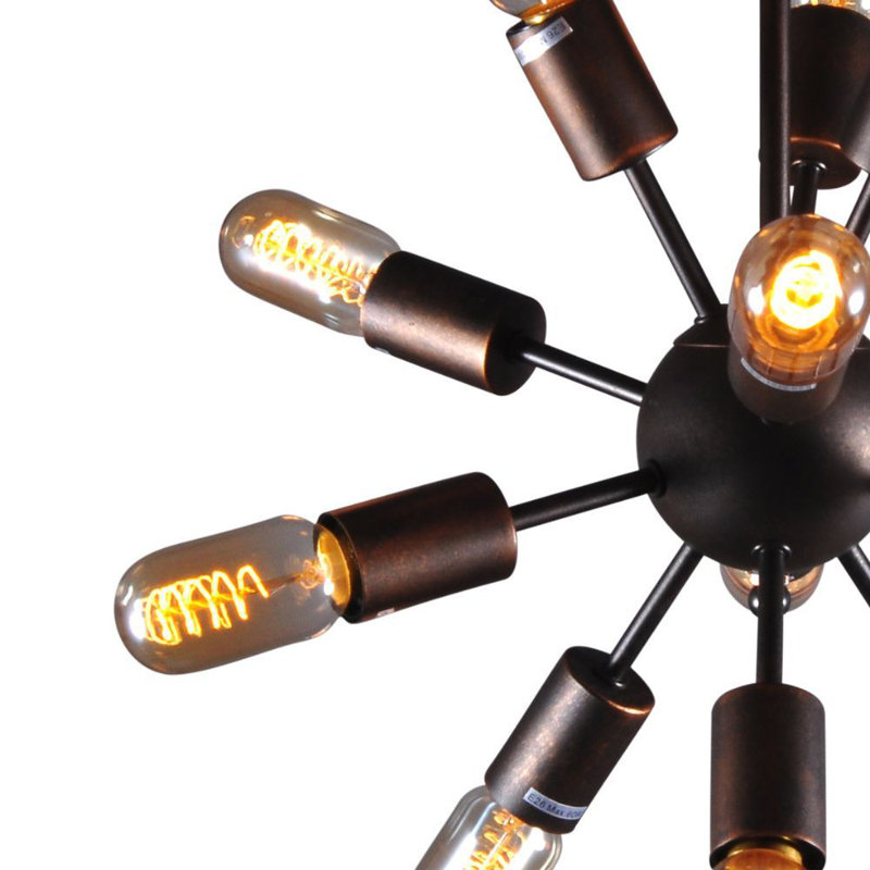 Industrial 12 Light Sputnik Sphere Chandelier