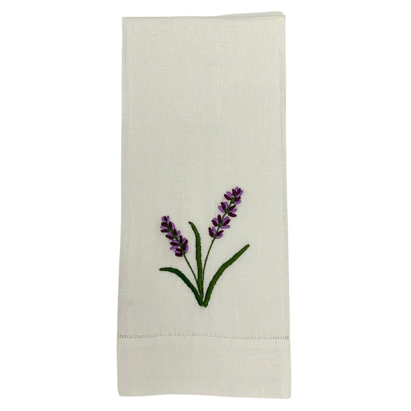 Torchon lavande Maison, White