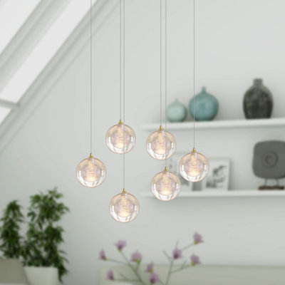 Luminaire suspendu sphère 6 lumières Riverdale