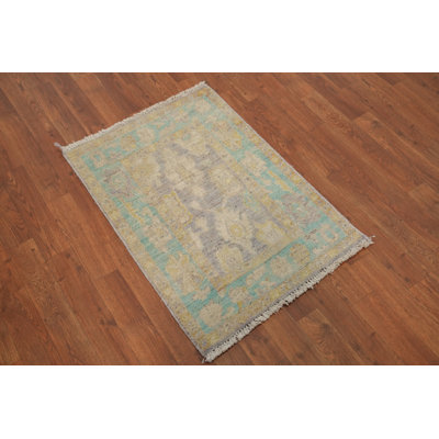 Vegetable Dye Oushak Turkish Accent Rug 2x3
