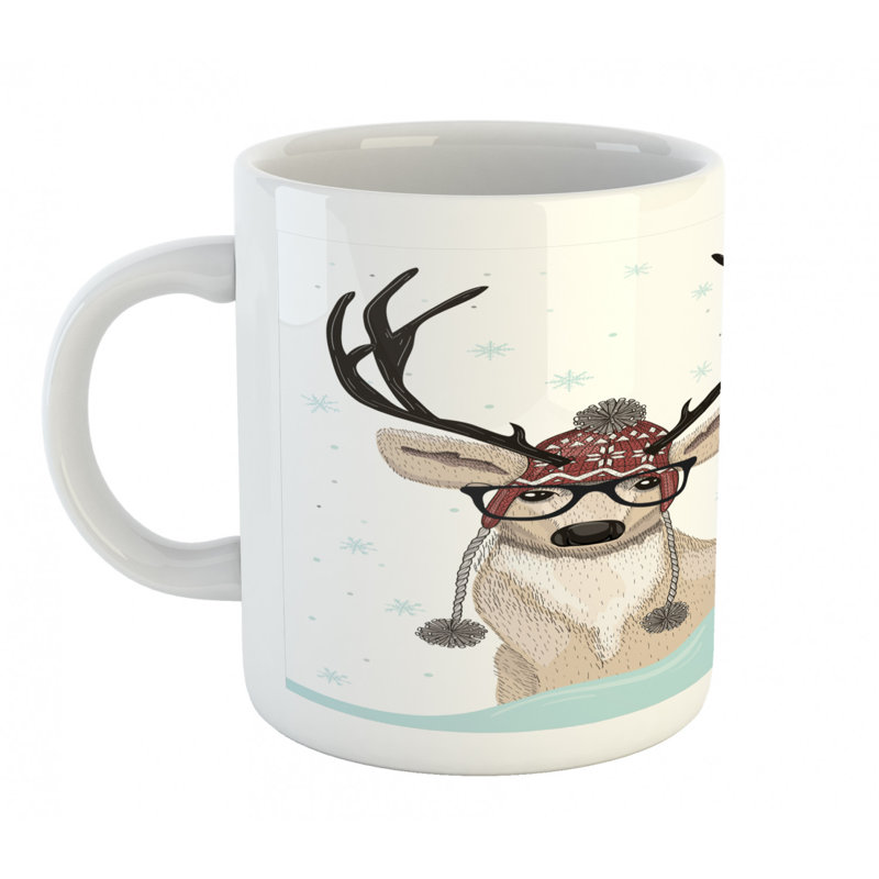 Grande tasse à café nerdy renne