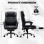 Fauteuil de direction ergonomique en similicuir chauffant avec repose-pieds-1378205650