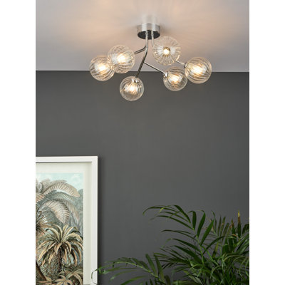 Analin Glass Semi Flush Mount