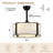 19" 7 - Blade Drum Ceiling Fan With Light, 6 Speeds Modern Caged Ceiling Fan Fandelier Ceiling Fan for Bedroom-736499792