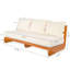 Paresseux d'extérieur 3 places en acacia beige-129429568