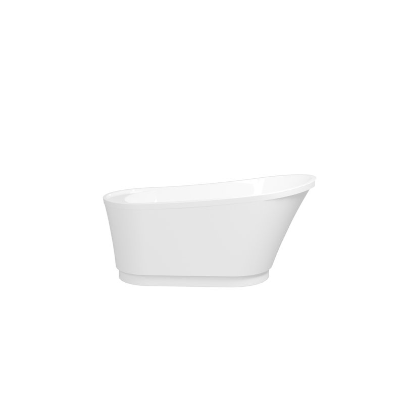 Baignoire autoportante en acrylique: baignoire moderne, bonde en nickel brossé, trop-plein minimaliste, certifié Cupc (115 caractères)