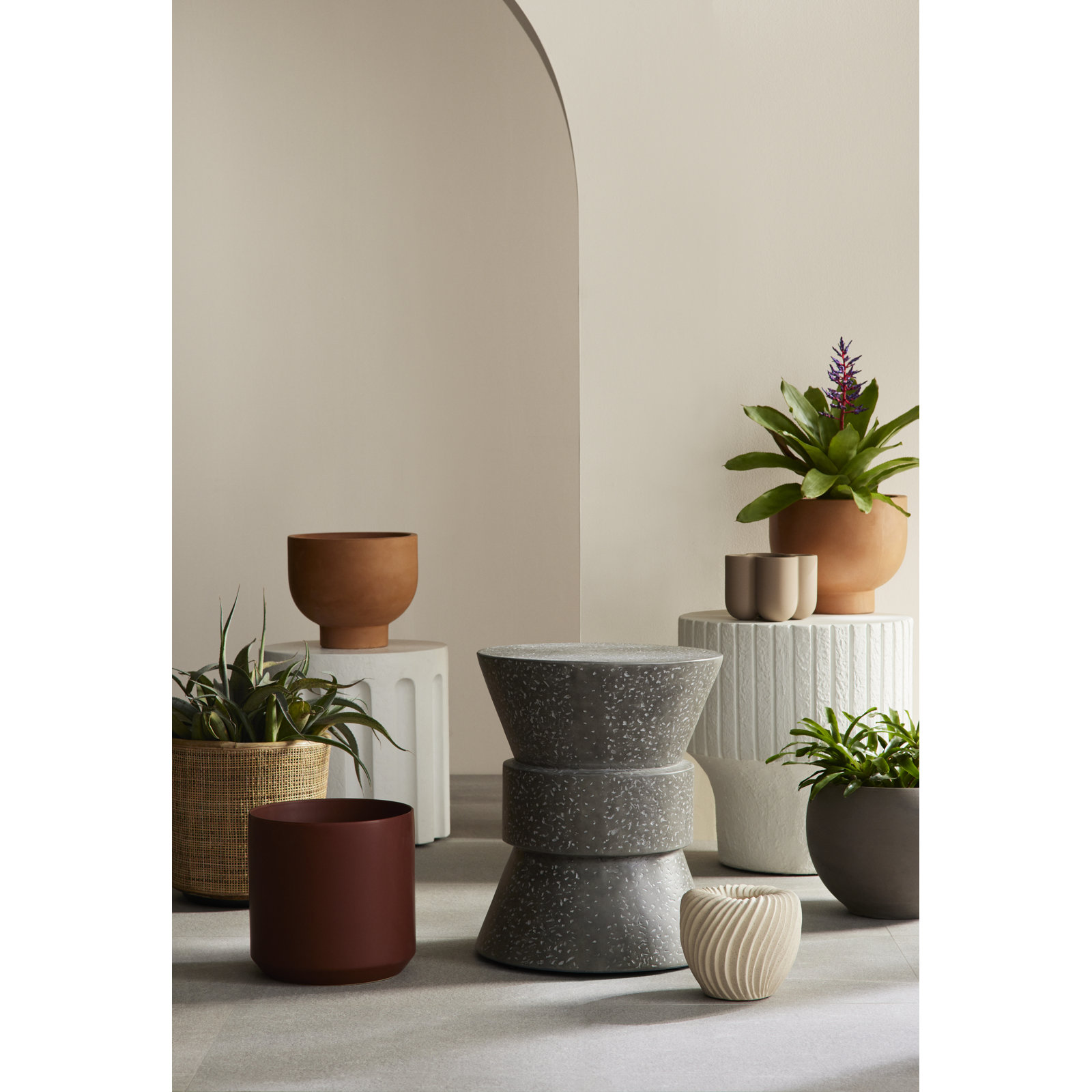 18'' Stone Outdoor Side Table