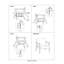 Chaise d'appoint rembourrée en similicuir 1pc