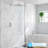 10-Inch Square Rain Shower System, High-Pressure Shower Head & Handle Set with Valve, All-Metal Trim-126439374