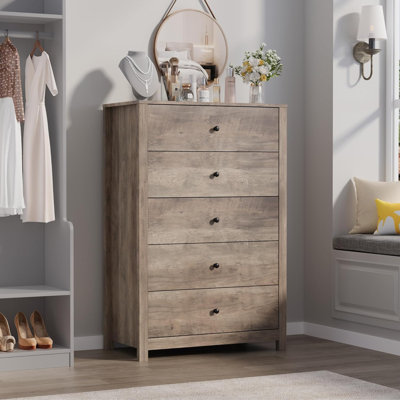 Commode 5 tiroirs en bois Modern