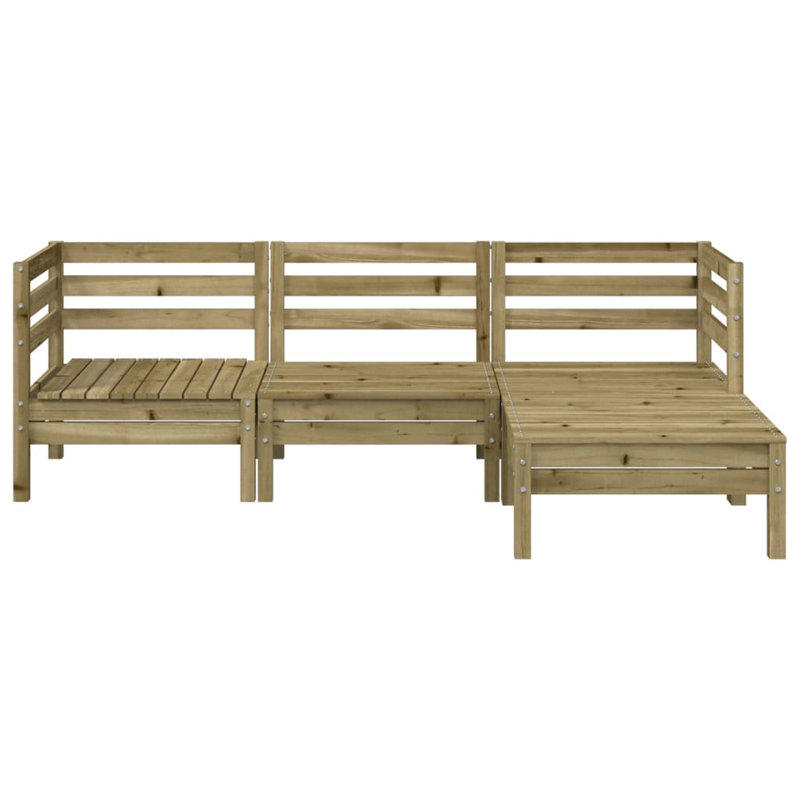 Liesl 190.5cm Wide Wood Patio Sofa, Dark Brown