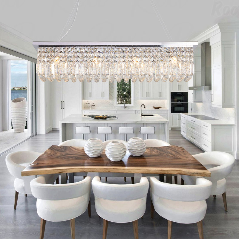 Lustre en cristal de style moderne, Chrome chrome