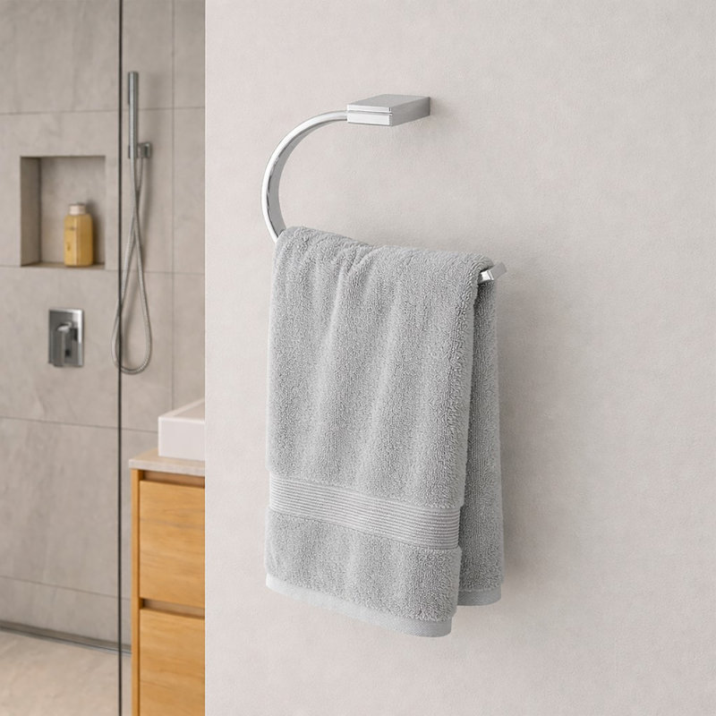 Porte-serviettes mural en acier inoxydable