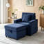 Fauteuil d'appoint confortable en velours côtelé-129239792