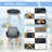 Balcony 3-Piece Outdoor Furniture Set, 2 Modern Dining Chairs with Side Table, All-Weather Indoor/Outdoor Patio Bistro Set for Small Space, Porch, Garden, Dark Gray-1407258841