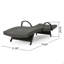 Chaise longue en osier avec accoudoirs Pe