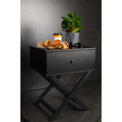 Marigold 50.2cm W Particle Board / Chipboard Bedside Table