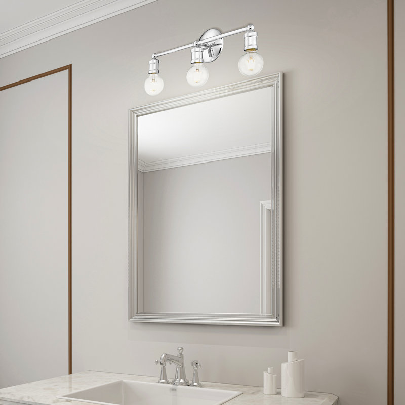 Éclairage pour meuble-lavabo à 3 lumières à intensité variable Lounell, Chrome poli