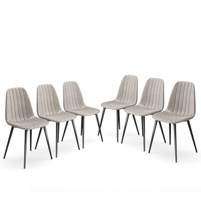 Carlo Anti Stain Velvet Dining Chairs Padded Seat Metal Legs Kitchen Office