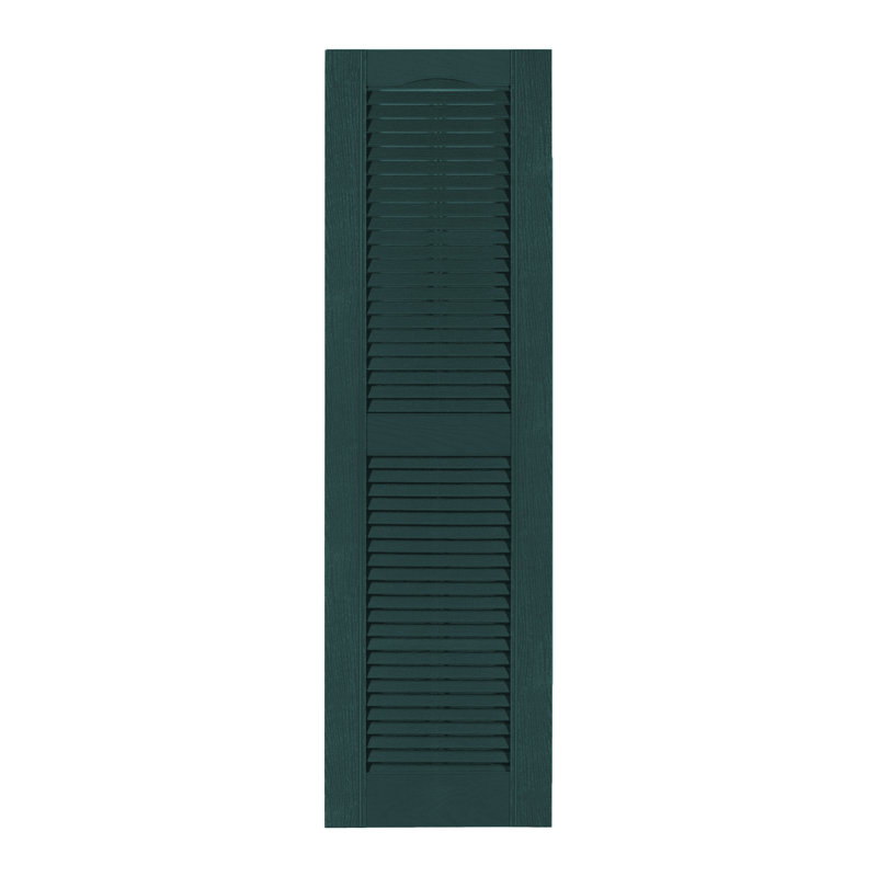 Volet à persiennes sur mesure avec dessus cathédrale, Vert ébène, 39", 12"