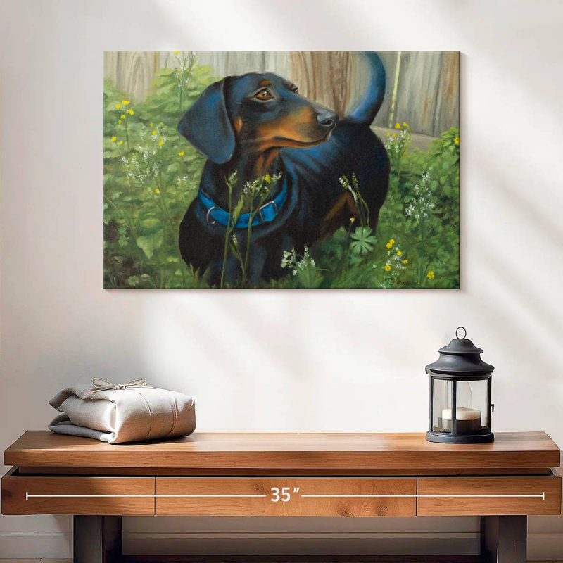 Brampt Dachshund, 16" H x 24" W